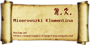 Miserovszki Klementina névjegykártya